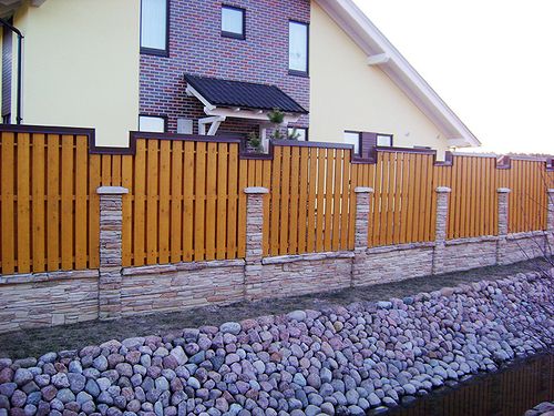 забор комбинированный